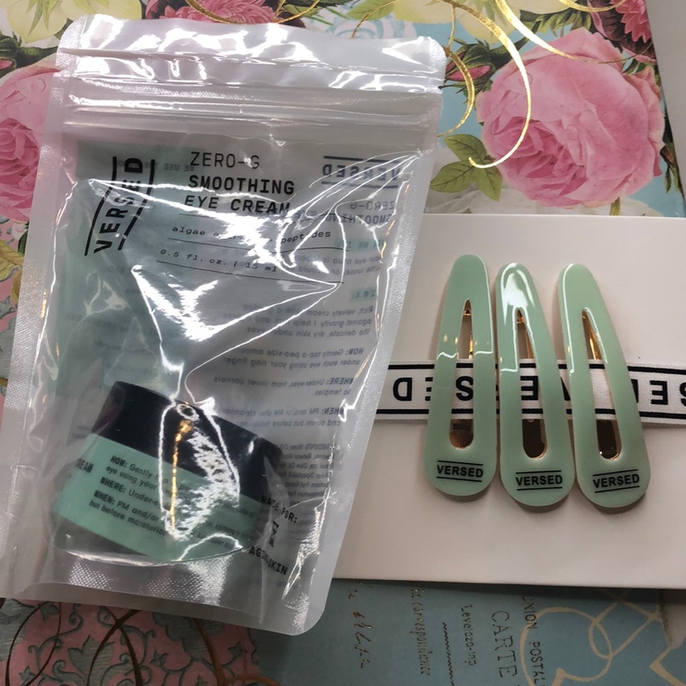 5 for $20!! Versed Eye Cream and Hair Clip Bundle